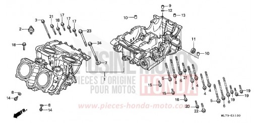 JEU DE CARTER MOTEUR VFR750FG de 1986